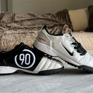 Total 90 Soccer Cleats Black and White turf